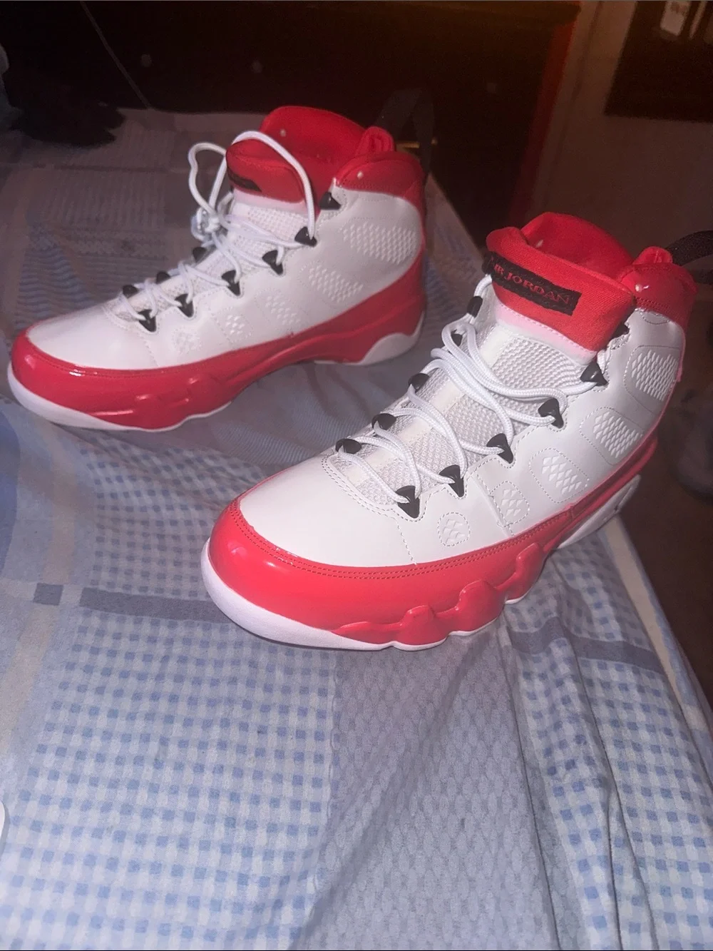 Jordan Men's High-Top Sneakers in White and Red